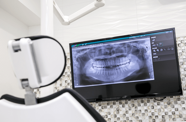チェアサイド大型モニター|ふじた歯科クリニック｜堺市北花田にある歯医者
