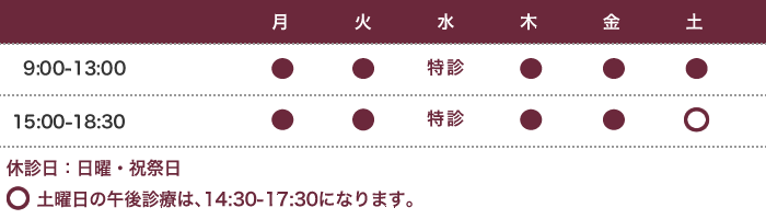 診療時間|ふじた歯科クリニック｜堺市北花田にある歯医者